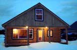 Log Cabin Rental Photos - Cabin in Winter - North Country Rivers